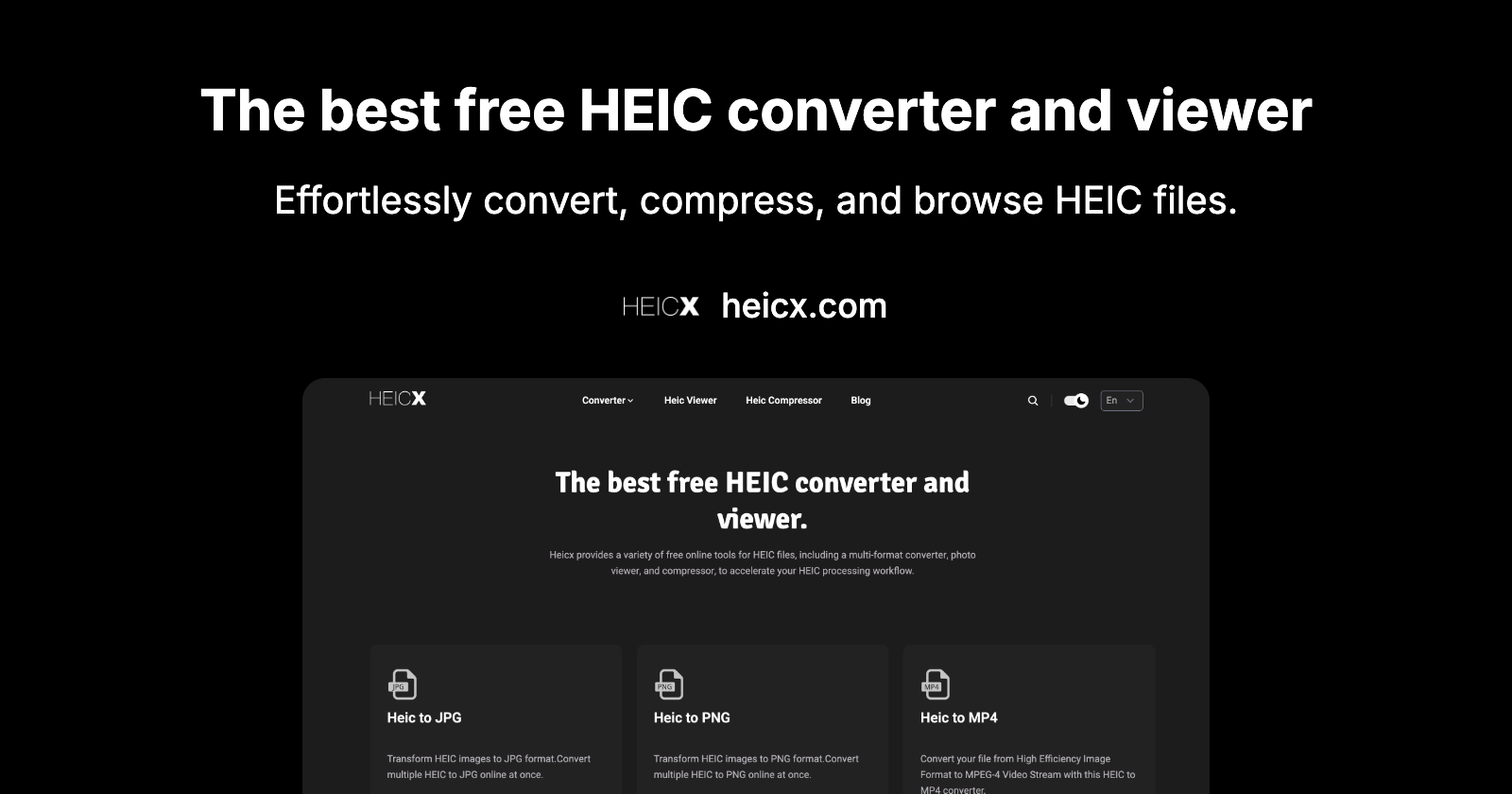 最佳免費HEIC轉換器和HEIC檢視器 HEICX